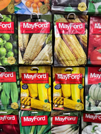 On the racks Sweetcorn and Mielies